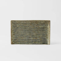 Sushi Plate Green Contour Glaze 24cm