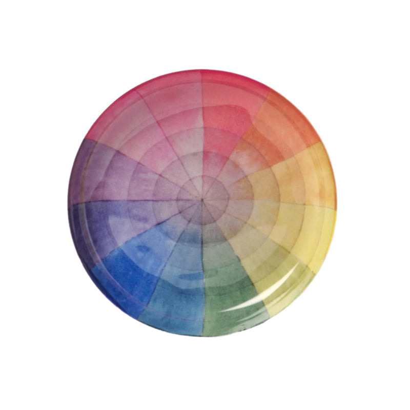 Round Enamel Tray - Vintage Colour Wheel
