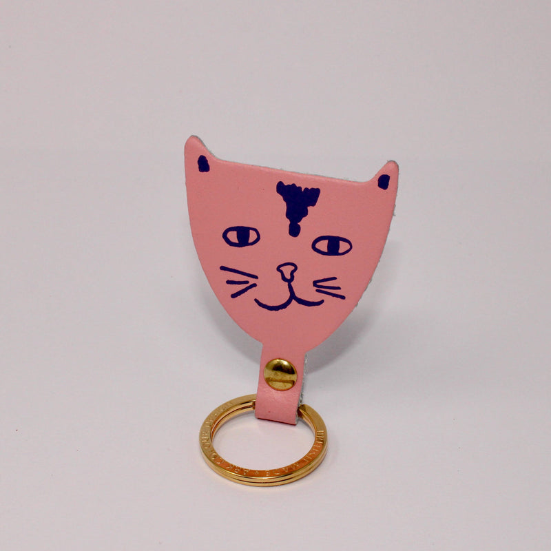 Cat Key Fob - Cream