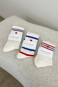 Embroidered Boyfriend socks - Milk & Heart