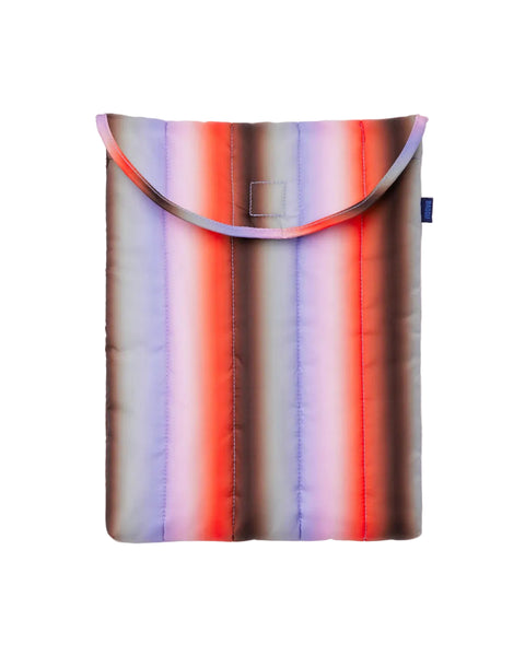 Puffy Laptop Sleeve 13”/14” - Gradient Stripe Poppy & Lilac
