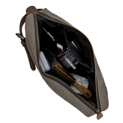 Birling Waxed Canvas & Leather Wash Bag