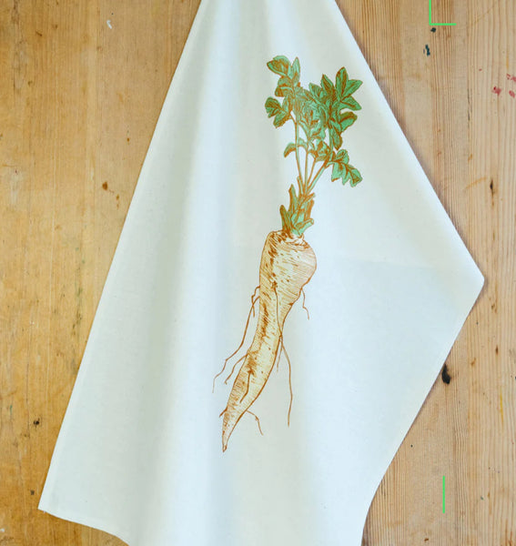 Lottie Day - Parsnip Vegetable Tea Towel