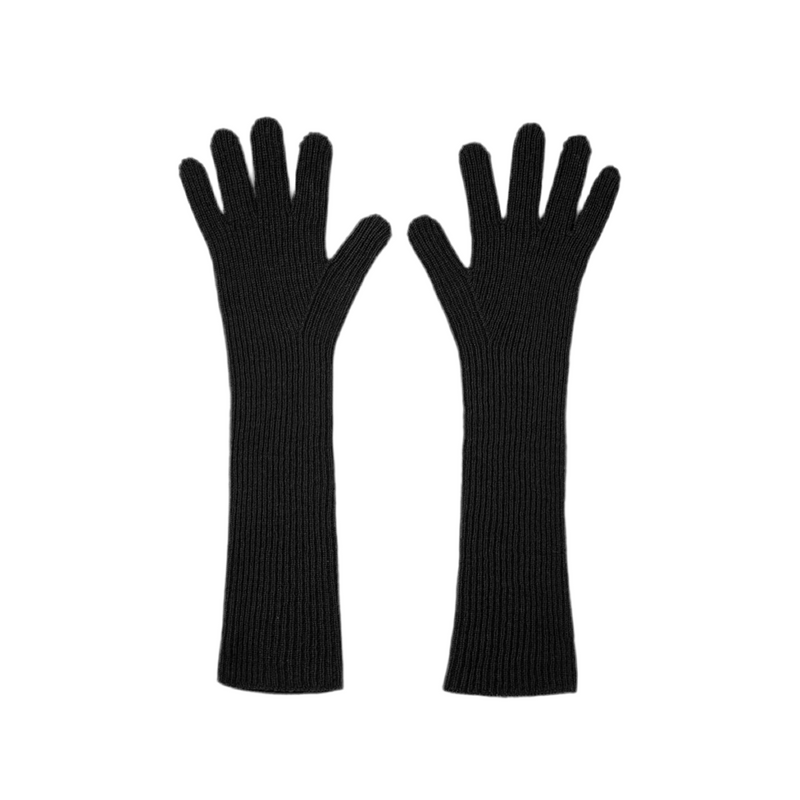 Woona Long Gloves - Black