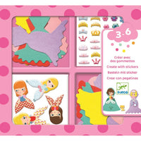 Djeco Sticker Collage - I Love Princesses