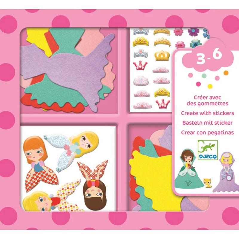 Djeco Sticker Collage - I Love Princesses