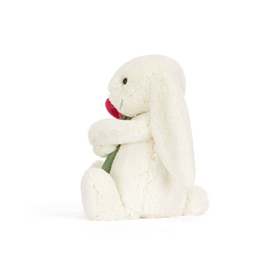 Jellycat- Cream Bunny With Rose
