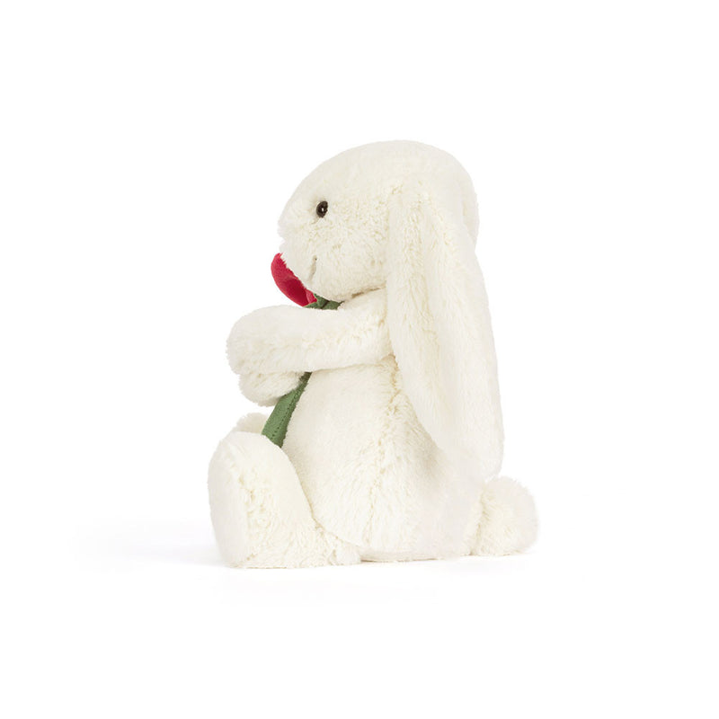 Jellycat- Cream Bunny With Rose