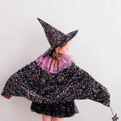 Ruffled Dazzle Sequin Cape