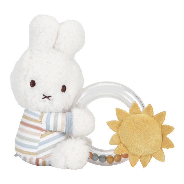 Miffy Ring Rattle - Vintage Sunny Stripes
