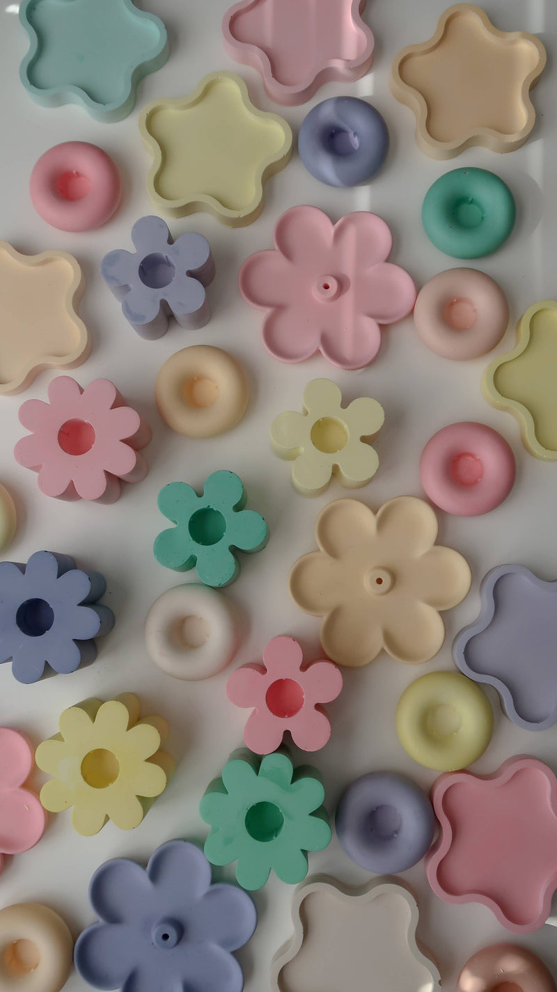 Flower incense holder | Fun home decor | Pastel decor: White