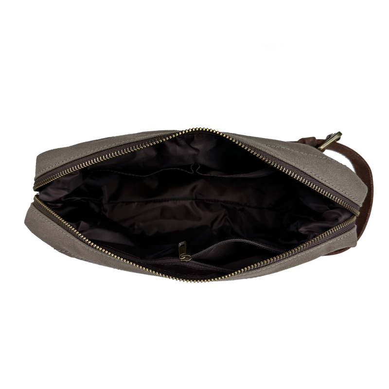 Birling Waxed Canvas & Leather Wash Bag