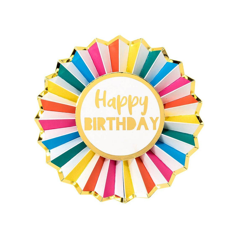 Rainbow Happy Birthday Badge