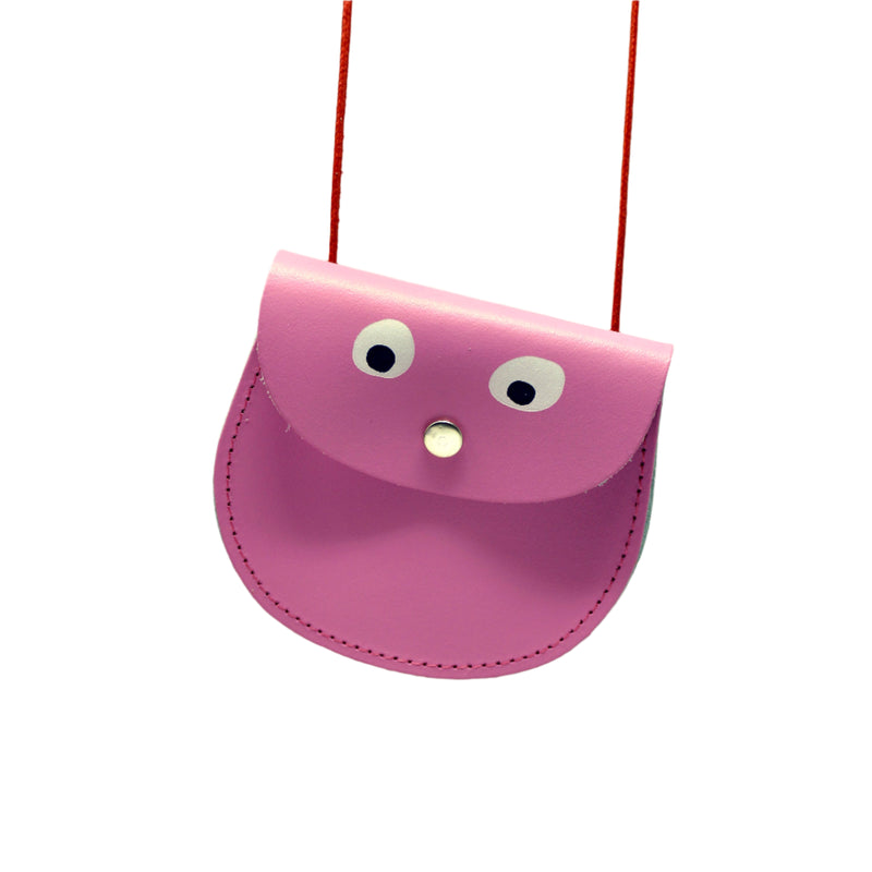 Googly Eye Pocket Money Purse - Hot Pink