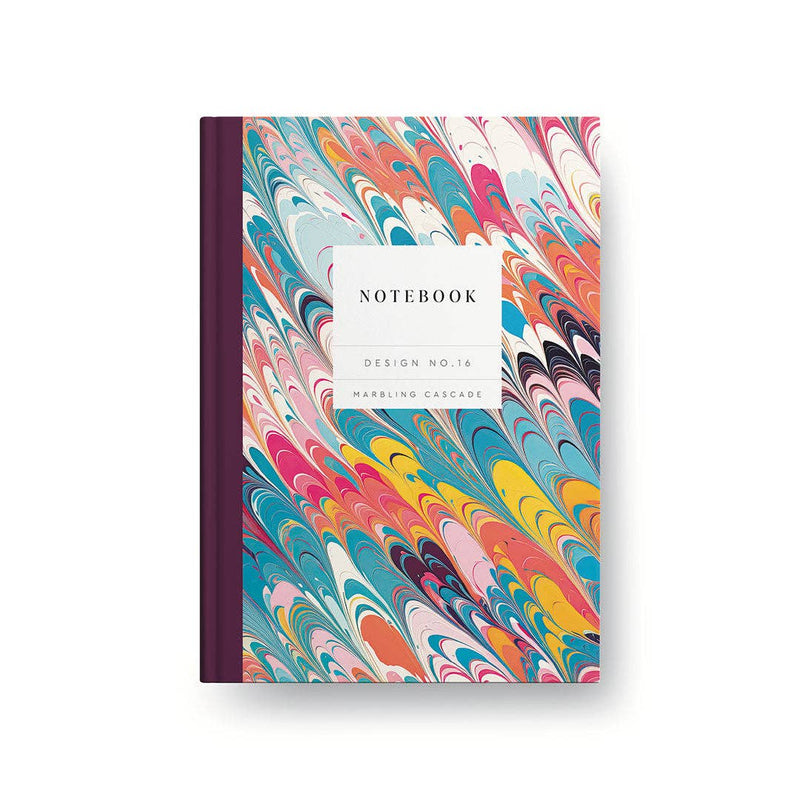 No 16 Marbling Cascade Hardback Notebook