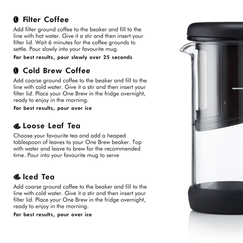 One Brew Coffee Maker: Black / 350ml
