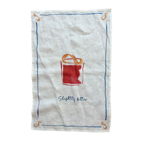 Slightly Bitter Negroni - Linen Tea Towel