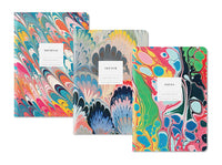 Kaleido Marble No 18 Stitched Notebooks - Lined - Set of 3