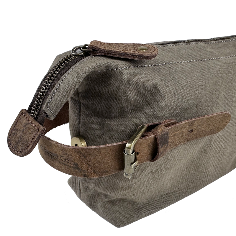 Birling Waxed Canvas & Leather Wash Bag