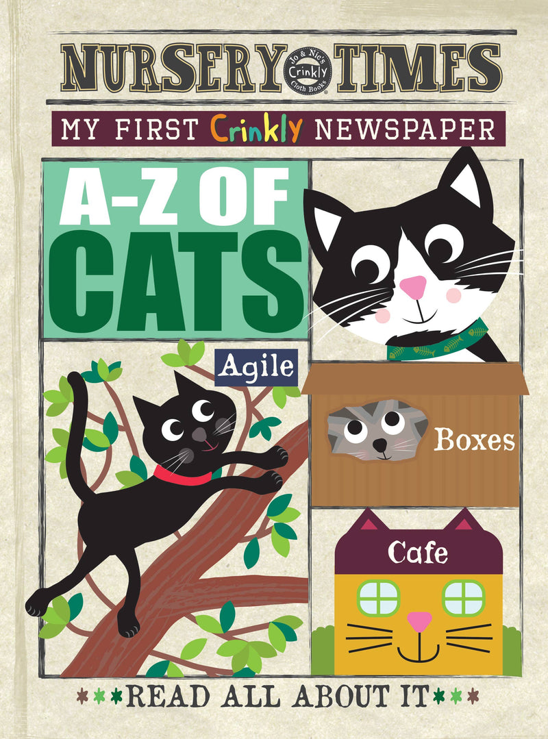 Nursery Times Crinkly Newspaper - A-Z of Cats