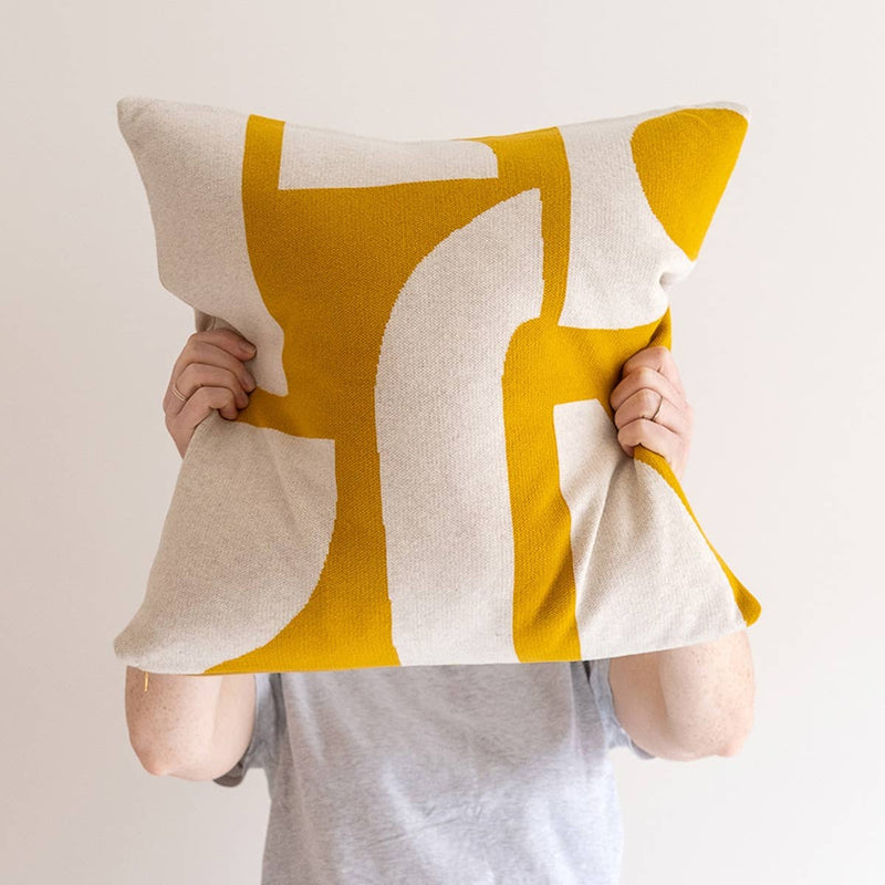 Cotton Knit Cushion - Bruten Citrus