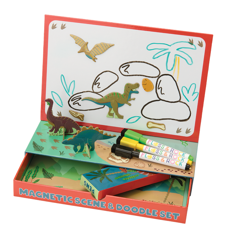 Magnetic Scene & Doodle Set - Dino