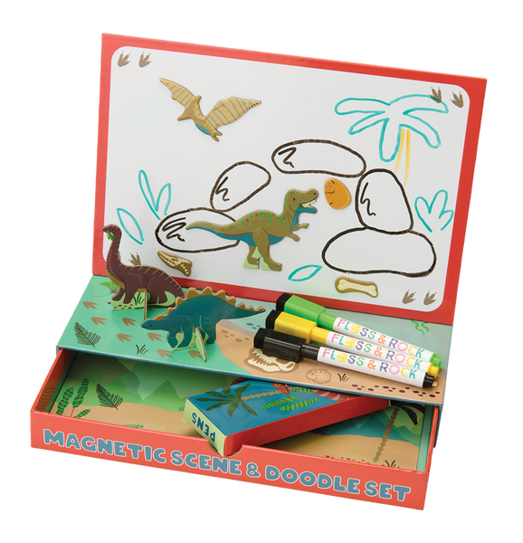 Magnetic Scene & Doodle Set - Dino