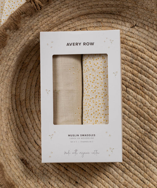 Organic Baby Muslins, Set of 2 - Wild Chamomile / Daisy Meadow