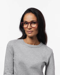 #E Reading Glasses - Cherry Red