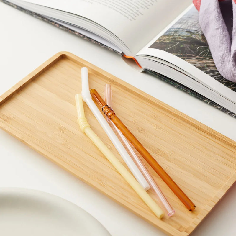 Sip Swirl Glass Straws - Set of 4