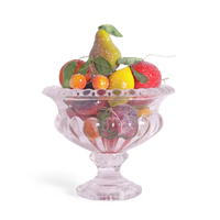 Spun Cotton Frosted Fruit Christmas Decoration, 6cm: Pear