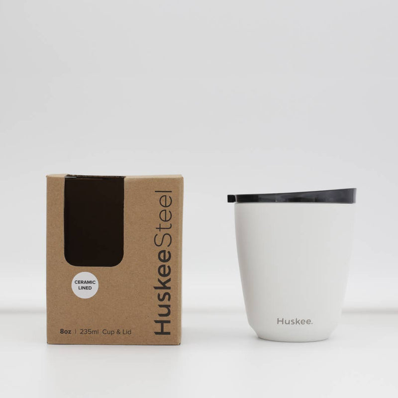HuskeeSteel Cup & Lid - Black 8oz