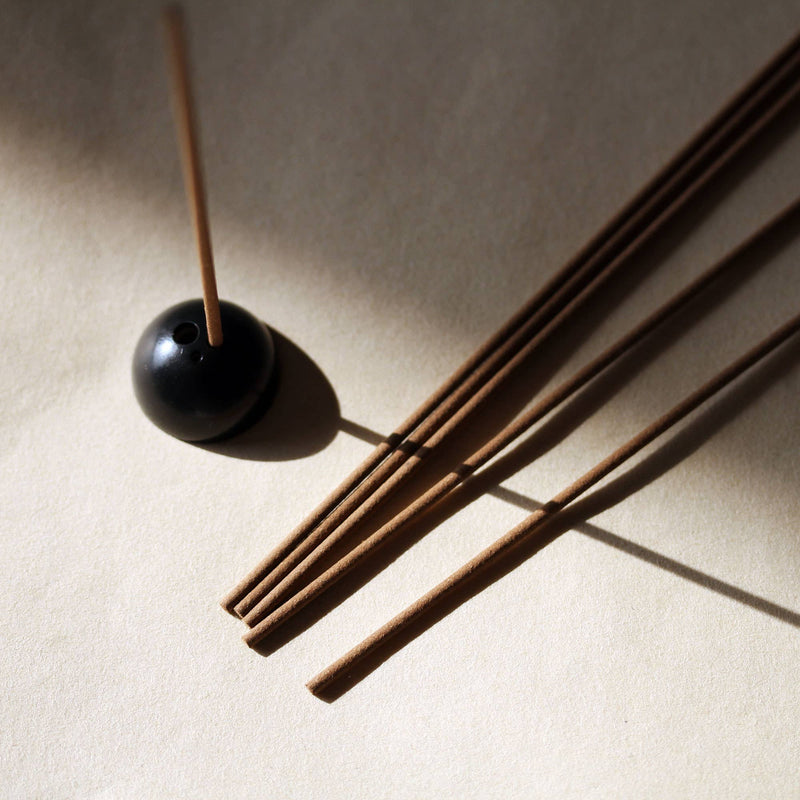 Dome Brass Incense Stick Holder - Black Zinc