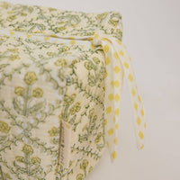 Large Toiletry Bag - Floral Lattice Buttercream