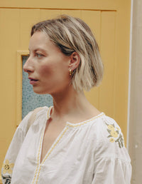 Medium Leverback Bold Hoop Earrings - Gold