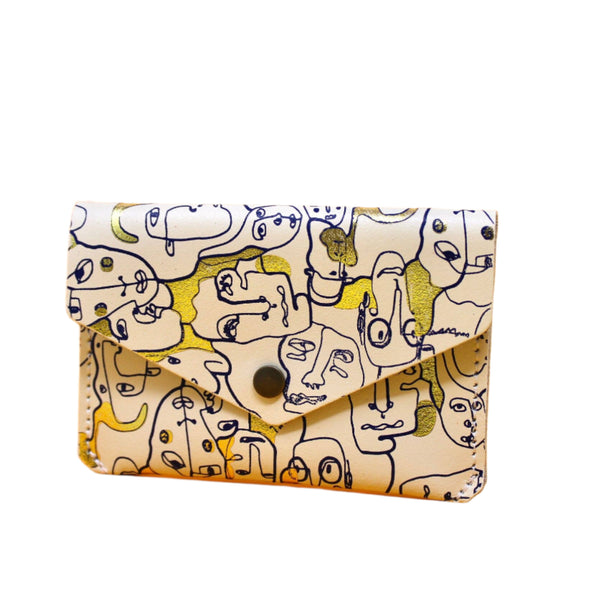 Many Faces Popper Purse - Cream