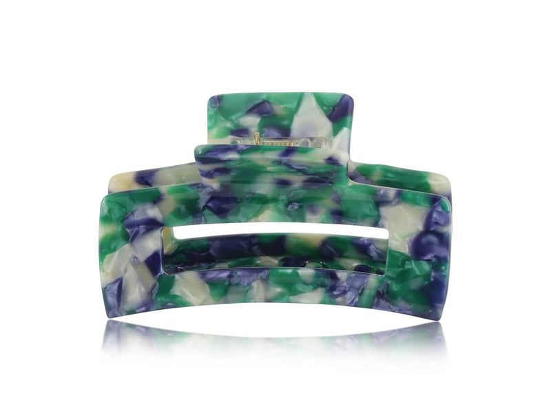 Big Metal London - Camille Bulldog Hairclip: Red/Blue/Grey