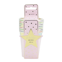 Pastel Pink Scallop Cups - Set of 8