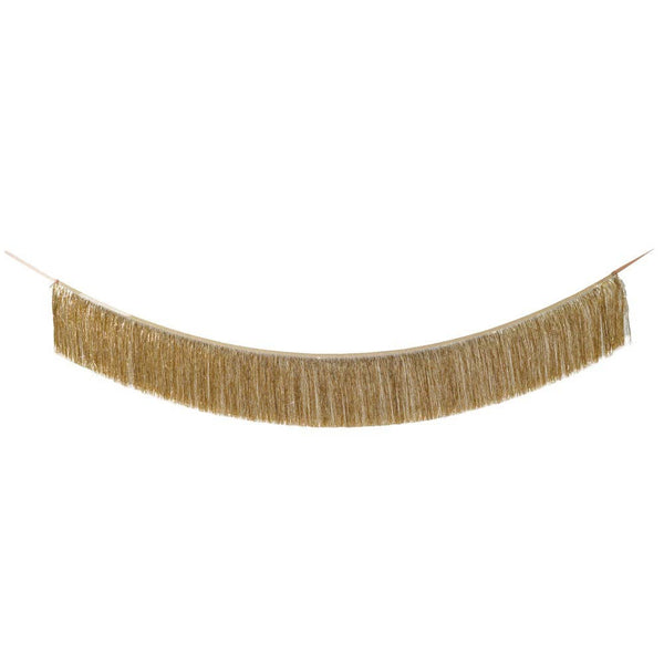 TASSELED LAME FRINGE GARLAND GOLD