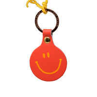 Feeling Lush Smilie Face Key Fob - Coral