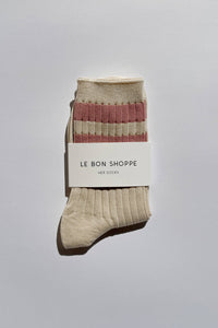 Her Varsity Socks - Rose