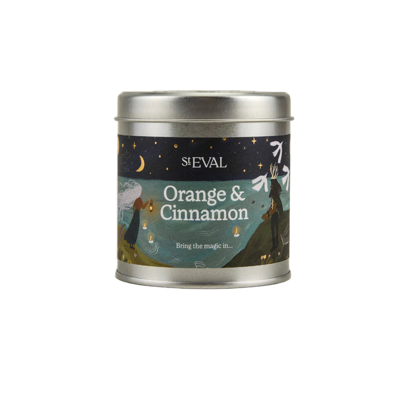 Orange & Cinnamon Scented Tin Candle