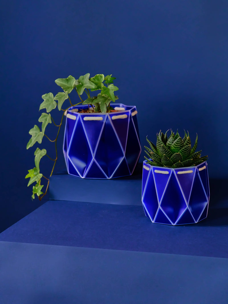 15cm Self-Watering Pot - Navy