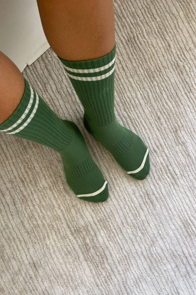 Extended Boyfriend Socks - Moss