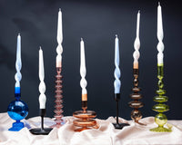 Glass Taper Candle Holder - Champagne
