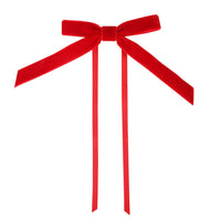 Christmas Red Velvet Bows - 8 Pack