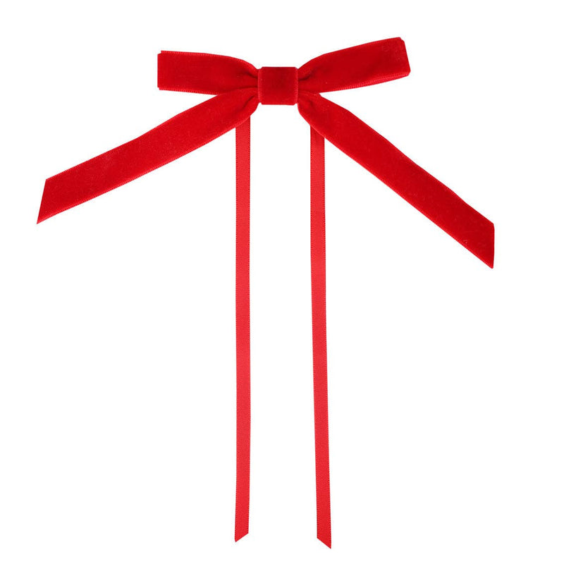 Christmas Red Velvet Bows - 8 Pack