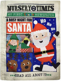 Nursery Times Crinkly Newspaper - A Busy Night For Santa