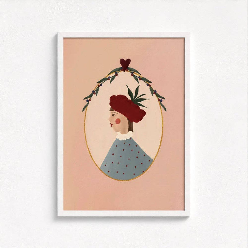 Queen of the Rodeo - Giclee Art Print - Raspberry: A3