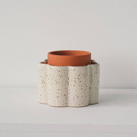 Self-Watering Pot Paula - Speckled White